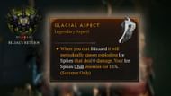 Effects and Stats of Glacial Aspect (Image via Blizzard Entertainment)